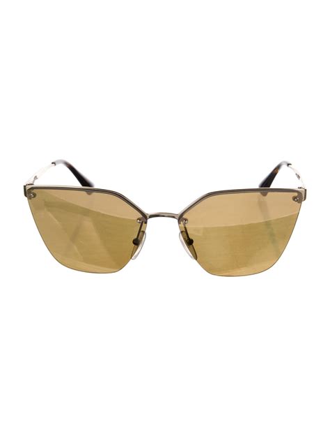 prada cat eye sunglasses gold|Prada cat eye prescription glasses.